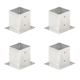  4 db horganyzott fém oszloprögzítő 121 mm