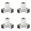  4 darab Y-alakú horganyzott fém oszloptartó 71 x 71 mm