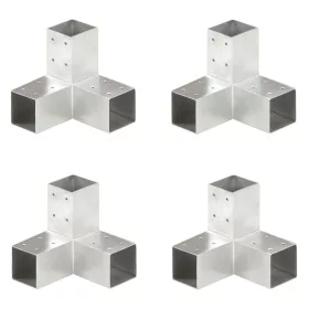  4 darab Y-alakú horganyzott fém oszloptartó 71 x 71 mm
