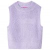 Gyerek pulóver mellény kötött világos lila 116