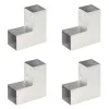  4 darab L alakú horganyzott fém oszloptartó 81 x 81 mm