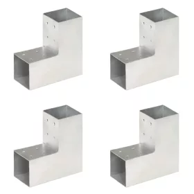  4 darab L alakú horganyzott fém oszloptartó 81 x 81 mm