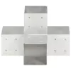  4 darab X alakú horganyzott fém oszloptartó 101 x 101 mm
