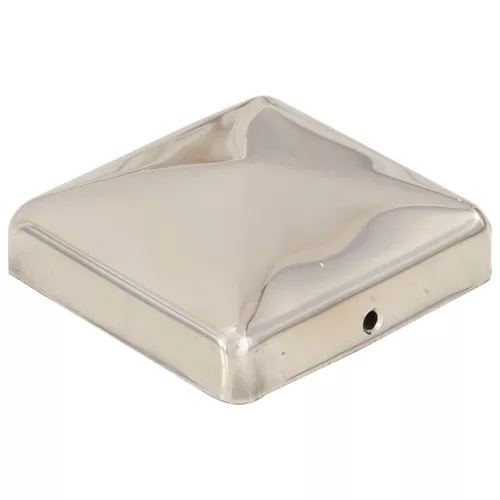  6 db gúla alakú rozsdamentes acél kerítésoszlop-sapka 71x71 mm