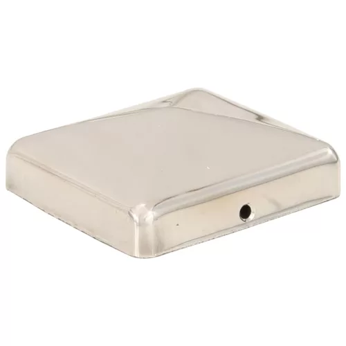  6 db gúla alakú rozsdamentes acél kerítésoszlop-sapka 71x71 mm