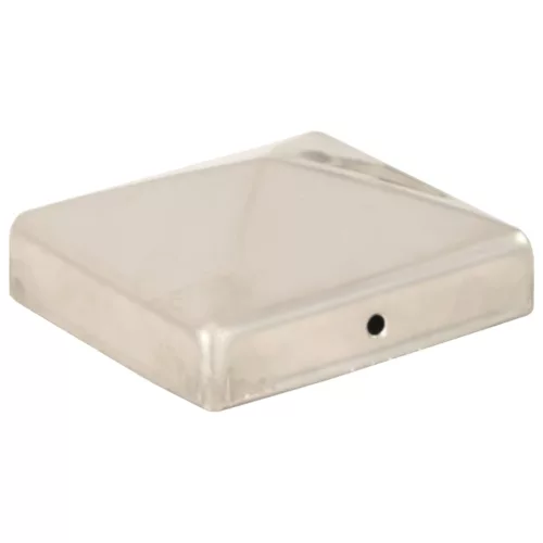  6 db gúla alakú rozsdamentes acél kerítésoszlop-sapka 81x81 mm