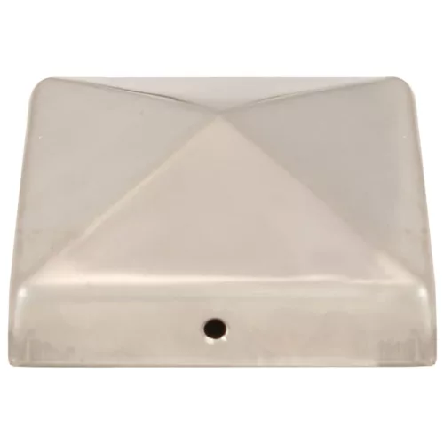  6 db gúla alakú rozsdamentes acél kerítésoszlop-sapka 81x81 mm