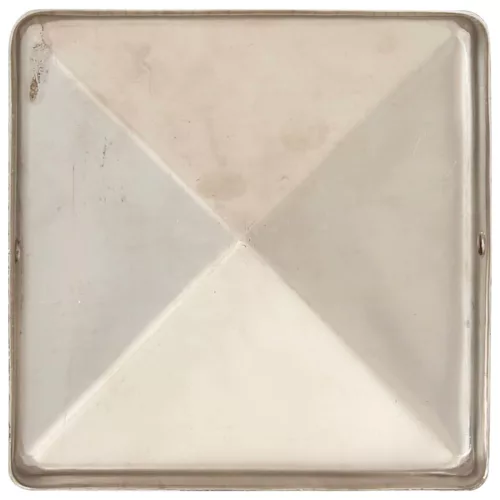  6 db gúla alakú rozsdamentes acél kerítésoszlop-sapka 81x81 mm