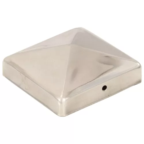  6 db gúla alakú rozsdamentes acél kerítésoszlop-sapka 91x91 mm