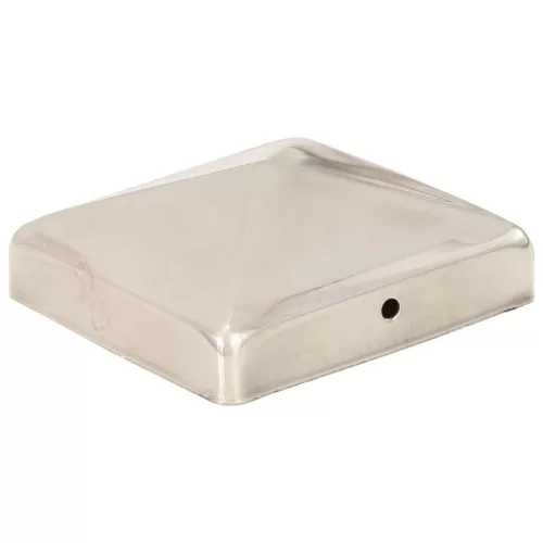  6 db gúla alakú rozsdamentes acél kerítésoszlop-sapka 91x91 mm