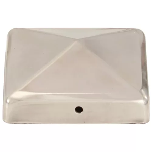  6 db gúla alakú rozsdamentes acél kerítésoszlop-sapka 91x91 mm