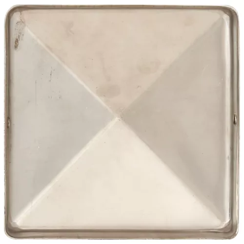  6 db gúla alakú rozsdamentes acél kerítésoszlop-sapka 101x101 mm