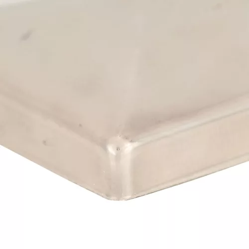  6 db gúla alakú rozsdamentes acél kerítésoszlop-sapka 101x101 mm