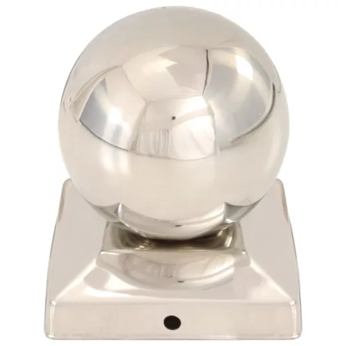  6 db gömb alakú rozsdamentes acél kerítésoszlop-sapka 91x91 mm