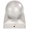  6 db gömb alakú horganyzott fém kerítésoszlop-sapka 71 x 71 mm