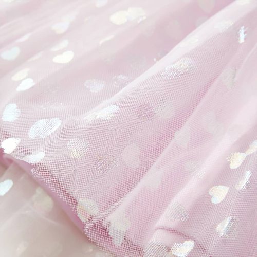 Gyerek ruha fodros fodrokkal Világos rózsaszín 104