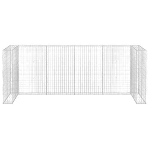  horganyzott acél gabionfal szemeteskukákhoz 320 x 100 x 120 cm