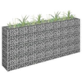  horganyzott acél gabion magaságyás 180 x 30 x 90 cm