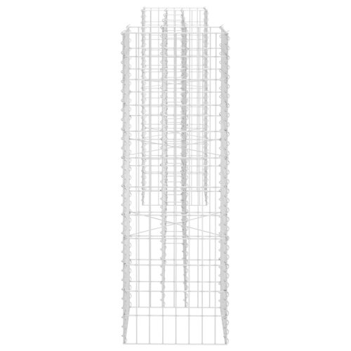  H alakú acéldrót virágtartó gabion 260 x 40 x 120 cm