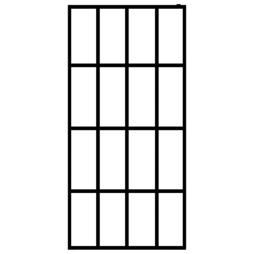  homályosított edzett üveg zuhanyfal 90 x 195 cm