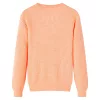 Gyerek pulóver kötött világos narancssárga 128