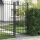  fekete acél lándzsahegy tetejű kerítéskapu 1 x 2 m