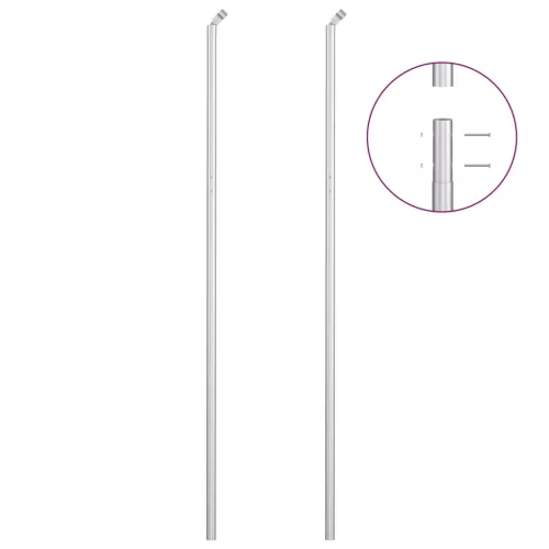  ezüstszínű horganyzott acél drótkerítés póznákkal 15 x 1,5 m