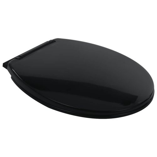  fekete kerámia perem nélküli WC 7 cm extra magasság Soft Close