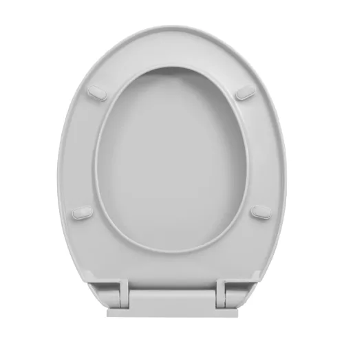  szürke ovális WC-ülőke lassan csukódó fedéllel