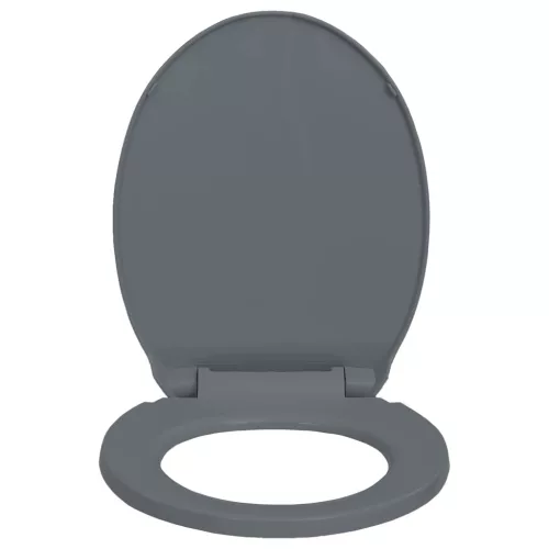  szürke ovális WC-ülőke lassan csukódó fedéllel