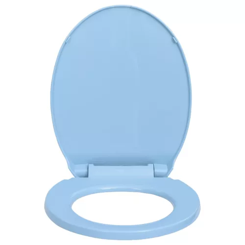  kék ovális gyorsan szerelhető WC-ülőke lassan csukódó fedéllel
