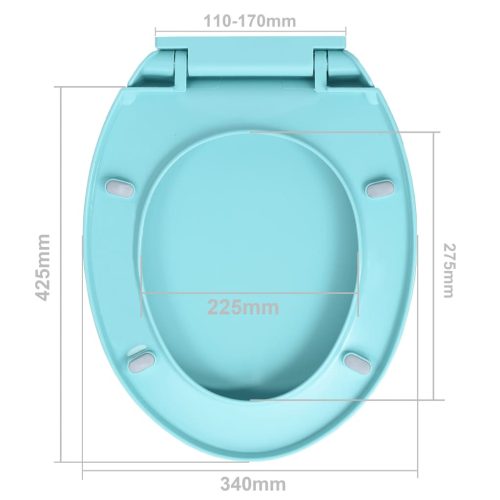  zöld ovális WC-ülőke lassan csukódó fedéllel