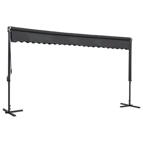  antracitszürke szabadon álló napellenző 500 x 300 cm