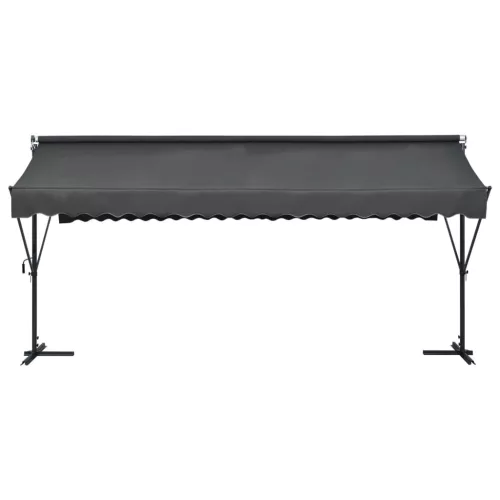  antracitszürke szabadon álló napellenző 500 x 300 cm