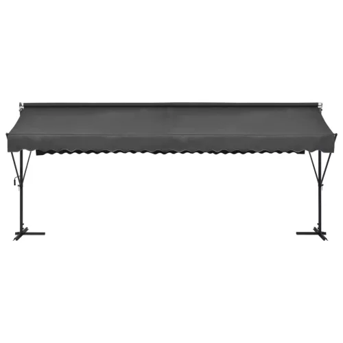  antracitszürke szabadon álló napellenző 600 x 300 cm