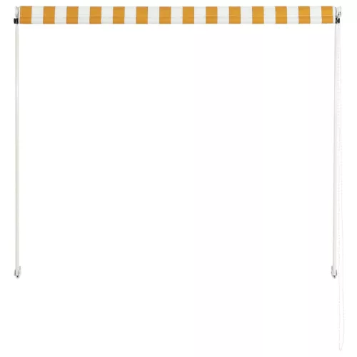  feltekerhető sárga és fehér napellenző 100 x 150 cm