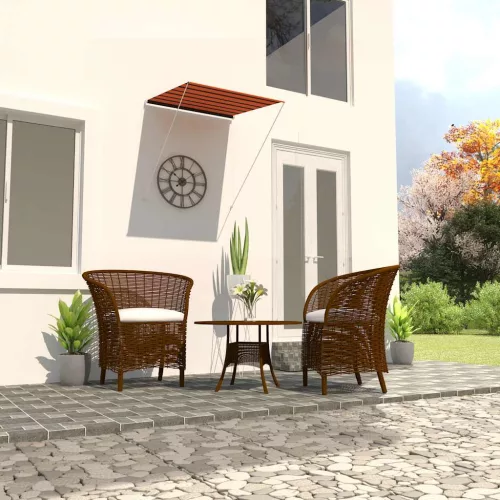  narancssárga és barna feltekerhető napellenző 100 x 150 cm