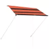  narancssárga és barna feltekerhető napellenző 200 x 150 cm