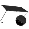  feltekerhető antracitszürke napellenző LED-del 250 x 150 cm