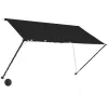  feltekerhető antracitszürke napellenző LED-del 250 x 150 cm
