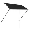  feltekerhető antracitszürke napellenző LED-del 250 x 150 cm