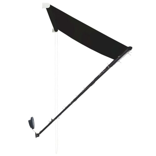  feltekerhető antracitszürke napellenző LED-del 300 x 150 cm