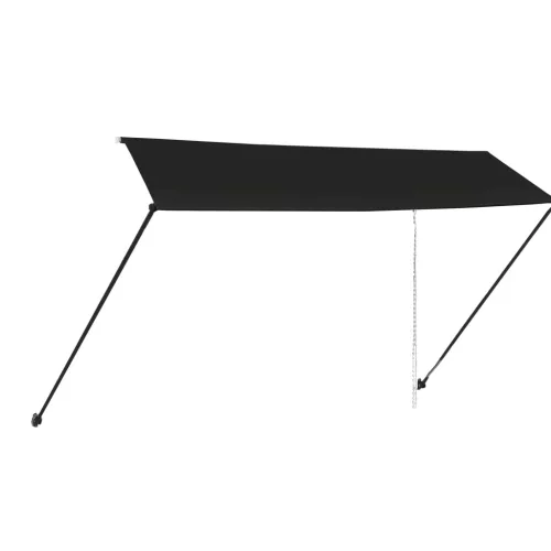  feltekerhető antracitszürke napellenző LED-del 350 x 150 cm