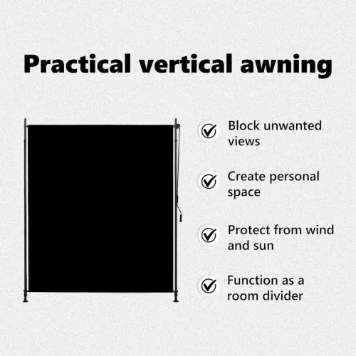  antracitszürke kültéri sötétítő roló 200 x 270 cm 