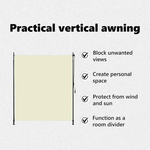  krémszínű kültéri roló 200 x 270 cm