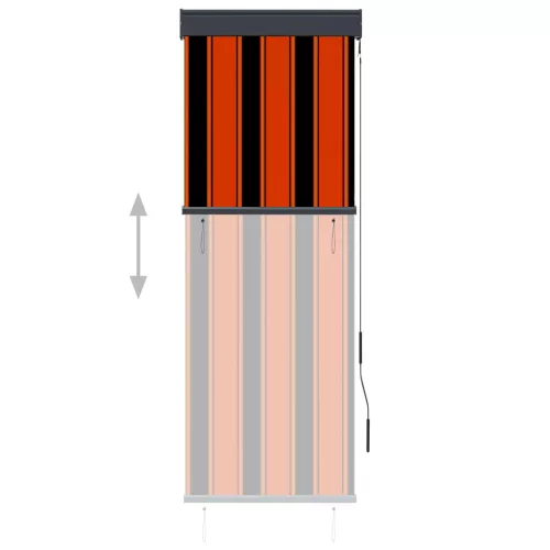  narancssárga és barna kültéri roló 60 x 250 cm