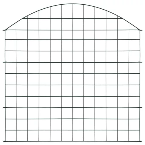  zöld íves kerti kerítés szett 77,5 x 78,5 cm