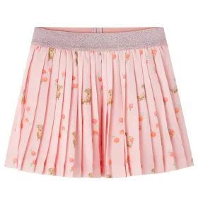 Világos narancssárga redős gyerekszoknya 128