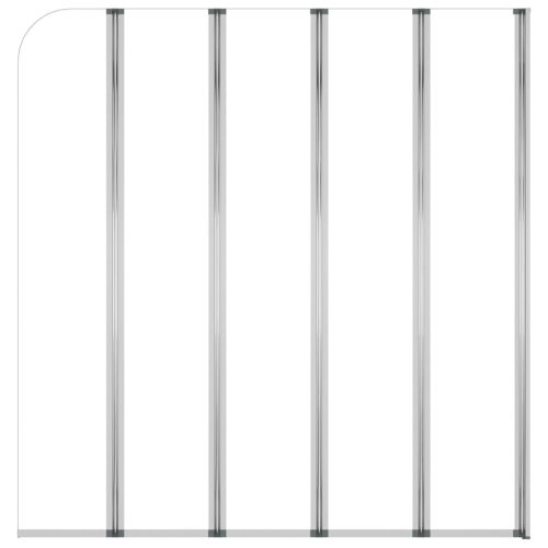  átlátszó edzett üveg kádparaván 120 x 140 cm