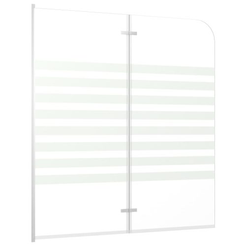  átlátszó csíkos edzett üveg kádparaván 120 x 140 cm